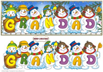 Snowmen Names Large Dl - Grandad