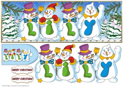 Snowmen Names Large Dl - Lily 2