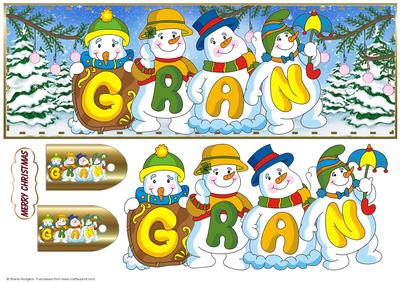 Snowmen Names Large Dl - Gran