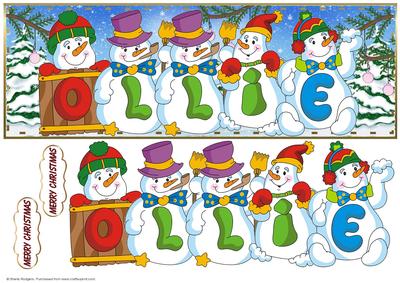 Snowmen Names Large Dl - Ollie
