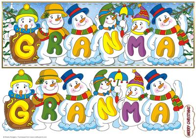Snowmen Names Large Dl - Granma