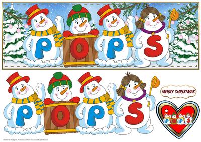 Snowmen Names Large Dl - Pops