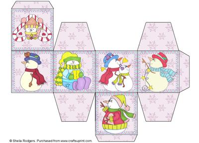 All in One Gift Box - Cosy Snowmen