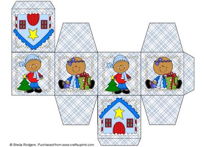 All in One Gift Box - Gingerbread Berry Border