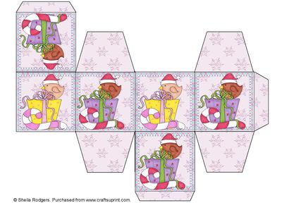 All in One Gift Box - Christmas Robins and Gifts