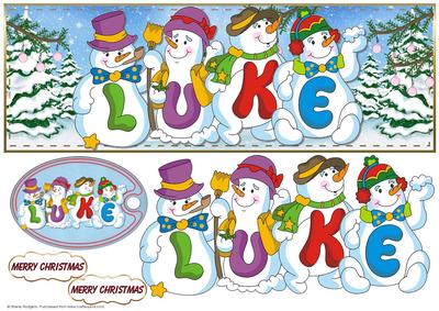 Snowmen Names Large Dl - Luke 2