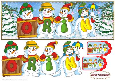Snowmen Names Large Dl - Orin