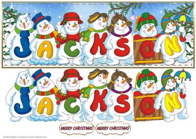 Snowmen Names Large Dl - Jackson