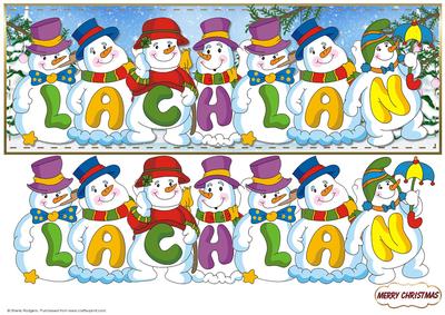 Snowmen Names Large Dl - Lachlan