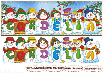 Snowmen Names Large Dl - Cordelia