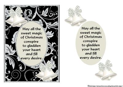 Xmas Quick Card - Silver Bling and Bells 1
