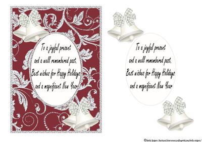 Xmas Quick Card - Silver Bling and Bells 2