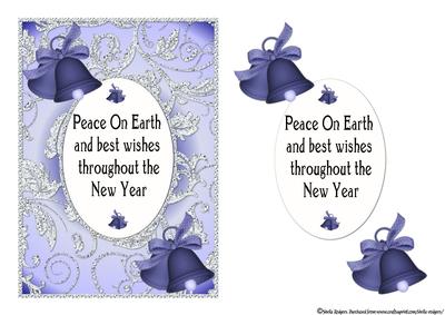 Xmas Quick Card - Silver Bling and Bells 3