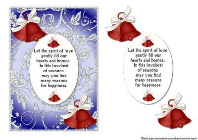 Xmas Quick Card - Silver Bling and Bells 4