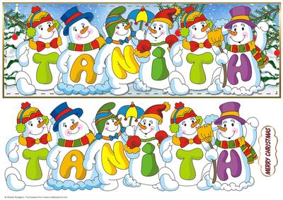 Snowmen Names Large Dl - Tanith
