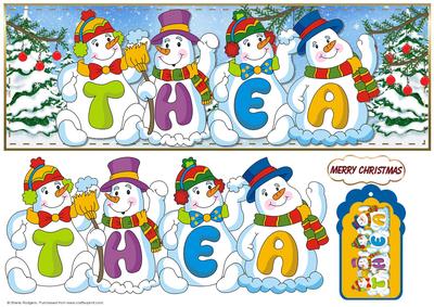 Snowmen Names Large Dl - Thea