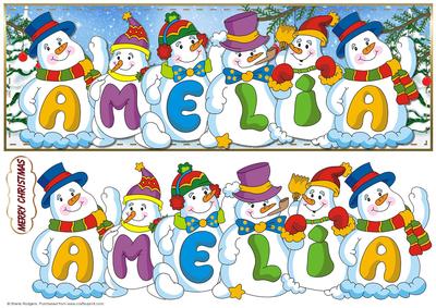 Snowmen Names Large Dl - Amelia 2