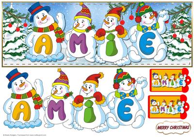 Snowmen Names Large Dl - Amie