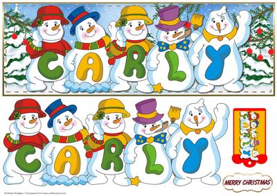Snowmen Names Large Dl - Carly