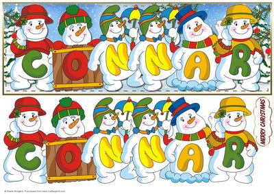 Snowmen Names Large Dl - Connar