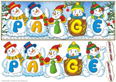 Snowmen Names Large Dl - Paige