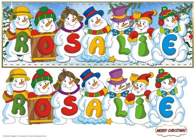 Snowmen Names Large Dl - Rosalie