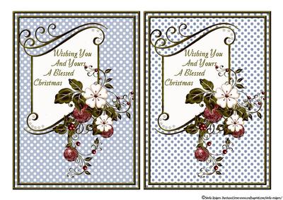 Two Blessed Christmas Toppers 7x5 Set 2