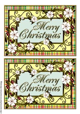 Two Merry Christmas Toppers 7x5 Set 3