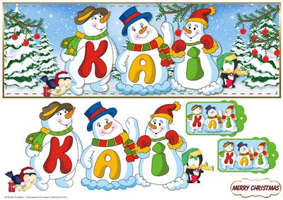 Snowmen Names Large Dl - Kai