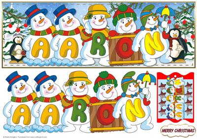 Snowmen Names Large Dl - Aaron