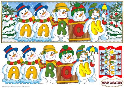 Snowmen Names Large Dl - Aaron 2