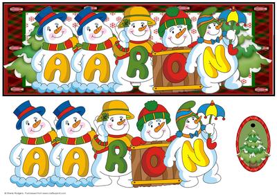 Snowmen Names Large Dl - Aaron 3