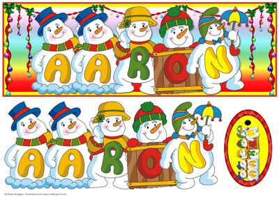 Snowmen Names Large Dl - Aaron 4
