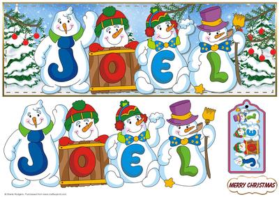 Snowmen Names Large Dl - Joel