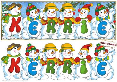 Snowmen Names Large Dl - Kerrie