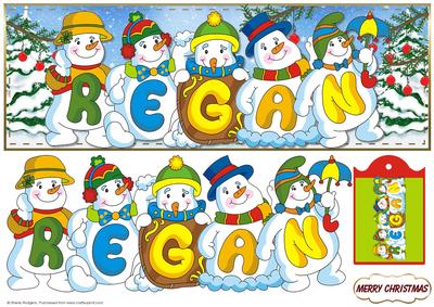Snowmen Names Large Dl - Regan