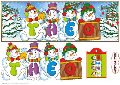 Snowmen Names Large Dl - Theo
