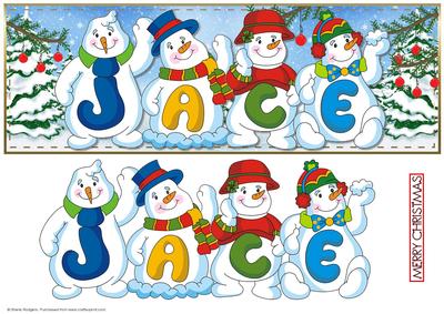 Snowmen Names Large Dl - Jace