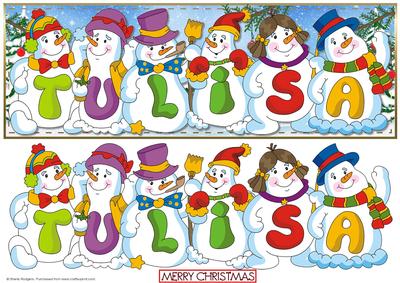 Snowmen Names Large Dl - Tulisa