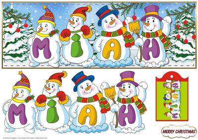 Snowmen Names Large Dl - Miah