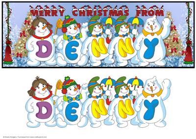Snowmen Place Names - Denny