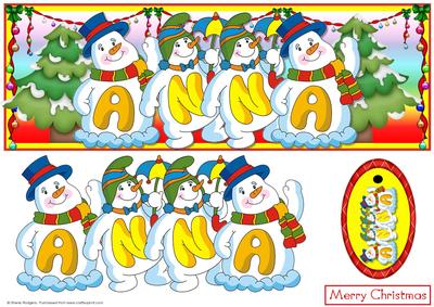 Snowmen Names Large Dl - Anna