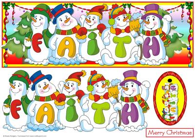Snowmen Names Large Dl - Faith