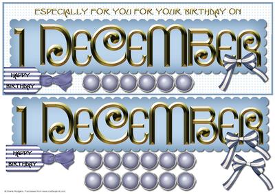 Day of the Year Birthday - December 1