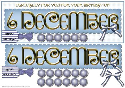 Day of the Year Birthday - December 6