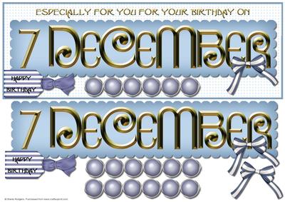 Day of the Year Birthday - December 7