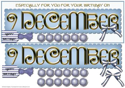 Day of the Year Birthday - December 9