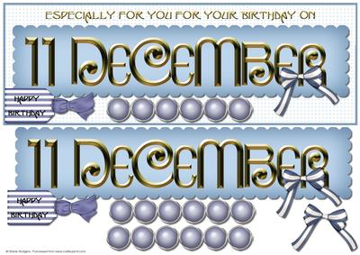 Day of the Year Birthday - December 11