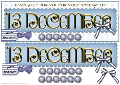 Day of the Year Birthday - December 13