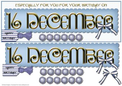Day of the Year Birthday - December 16